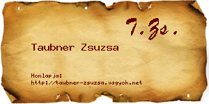 Taubner Zsuzsa névjegykártya
